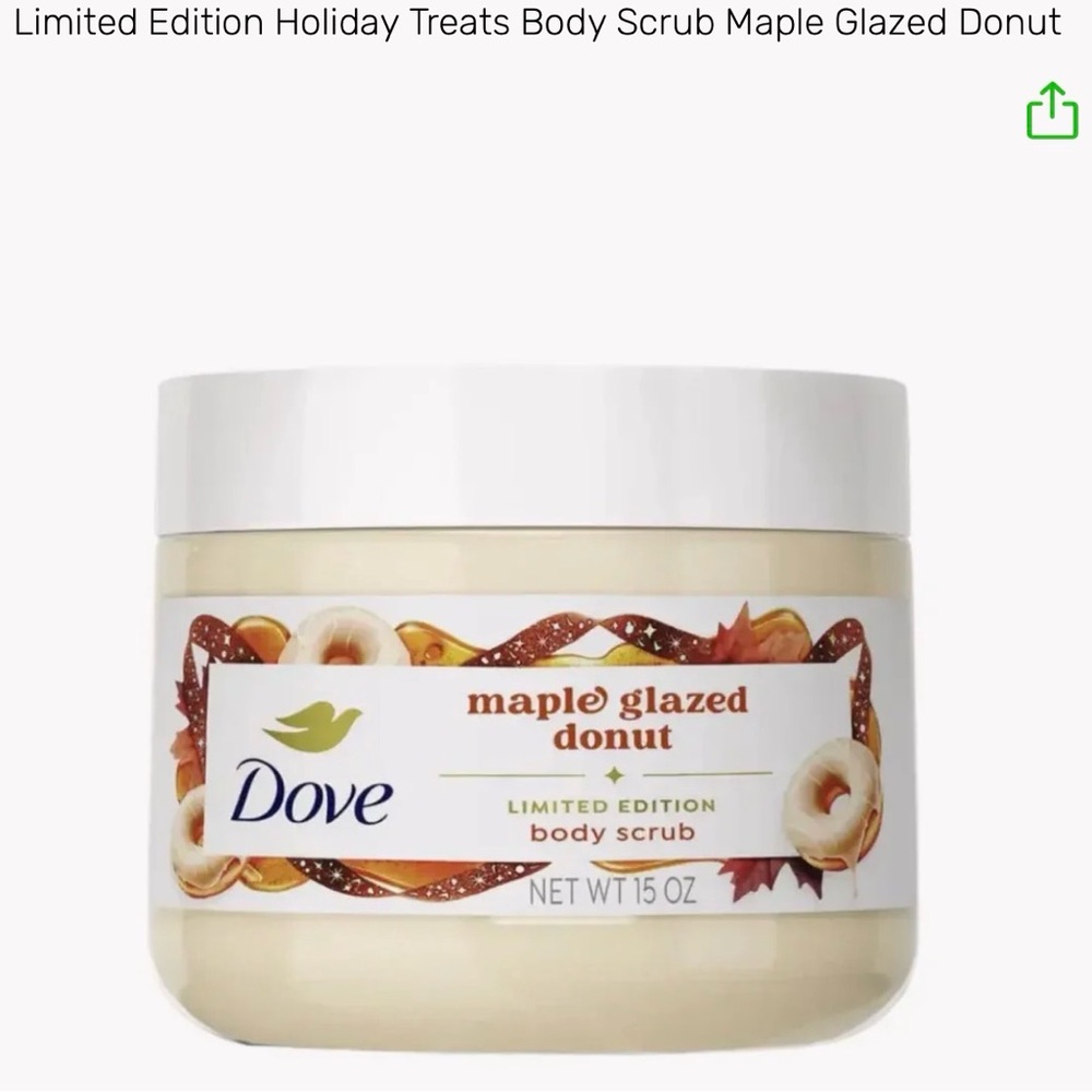 2- Dove Maple Glazed Donut Limited Edition Body Scrub -2 jars